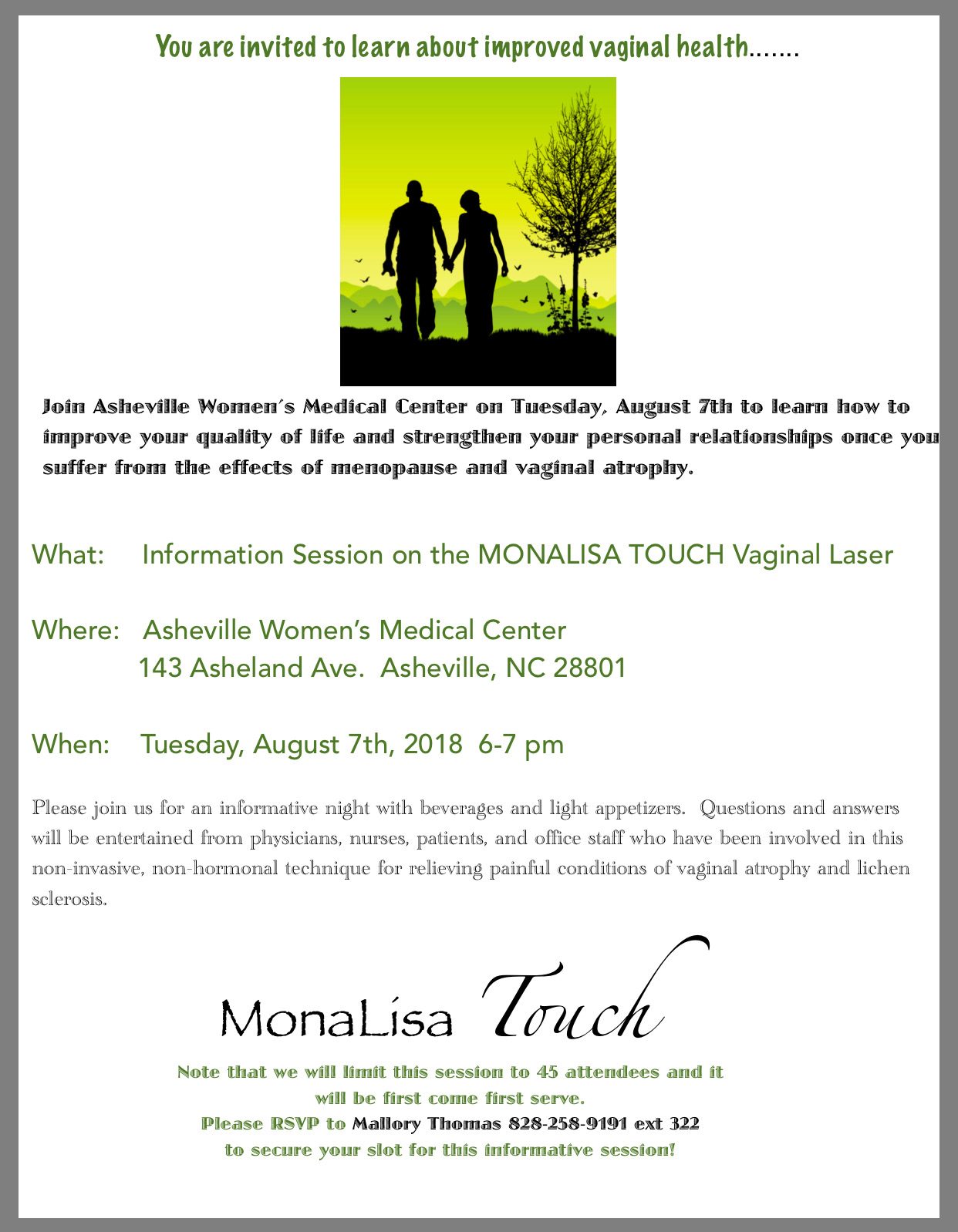 MLT invite August 2018 Asheville Women's Medical Center